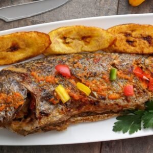 Fried Fish plus Plantain & Sauce